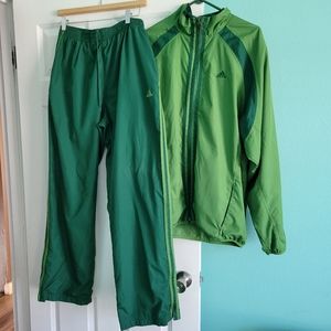 Mens Green Adidas Jogging Suit